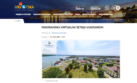 Hrvatska turistička zajednica objavila članak o virtualnoj šetnji Vukovarom